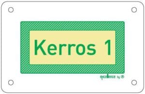 Kerrosnumerokyltti 1  //  XU064