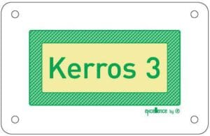Kerrosnumerokyltti 3  // XU066