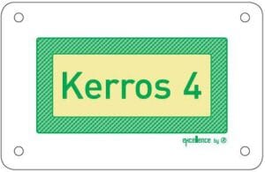 Kerrosnumerokyltti 4  // XU067