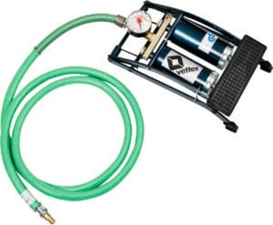 Jalkapumppu tulppien täyttöön, 2,5 bar