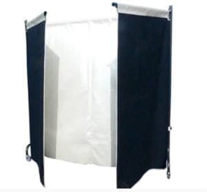 Lasersuojaverhon kehikko, siirrettävä